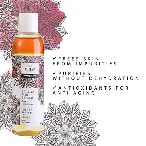 Desmaquillante BIO Anti-Aging 2 fases para ojos y rostro Con aceite de argán, higo chumbo, aloe vera para pieles maduras Natyr - Fair Trade natural cosmetics from Italy 200ml