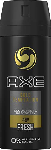 Desodorante Axe Gold Temptation sin sales de aluminio, 150 ml, 3 unidades (3 x 150 ml)
