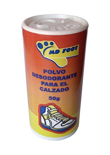 Desodorante en Polvo para el calzado MD FOOT. Pack de 4 unidades de 50g. Elimina el olor de pies.