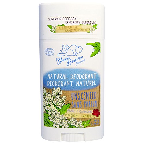 Desodorante natural, sin perfume, 1,76 oz (50 g) - verde del castor