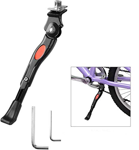 DEWEL Pata de Cabra para Bicicleta Aluminio Aleación Soporte Ajustable del Retroceso de Caballete Lateral Antideslizante