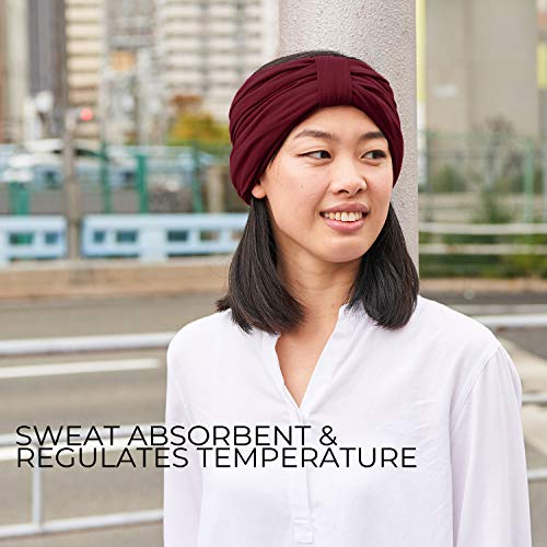 Diadema Turbante Mujer Grueso - Pañuelo Cabeza Abrigo Invierno Sombrero de Quimioterapia Cabello Natural