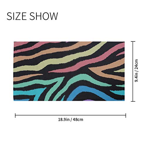 Diademas Unisex mágicas de Mecha Ancha, patrón sin Costuras de Cebra Abstracta Colorida Neon Headwear al Aire Libre Bandana Bufanda Deportiva Tubo Máscara Facial UV para Entrenamiento Yoga Correr Pol