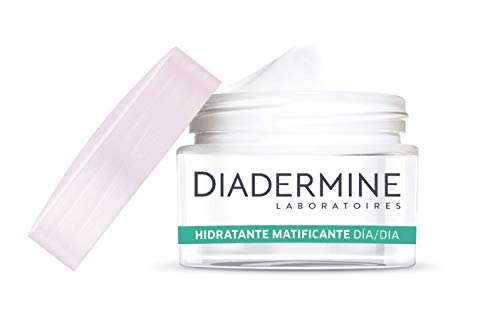 Diadermine - Crema Hidratante y Matificante de Día para pieles normales y mixtas - Cutis uniforme y sin brillos -  2 unidades de 50 ml