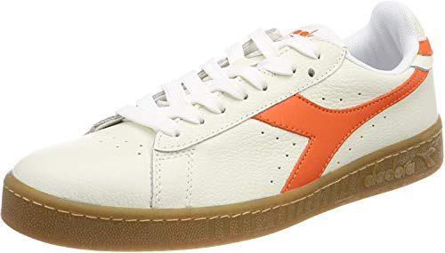 Diadora Game L Low, Zapatillas de Gimnasia para Hombre, Blanco (Bianco Ottico Mandarino), 41 EU