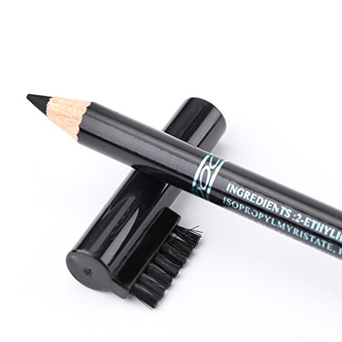 DIAMOEN El Sudor Negro Pluma Cabeza Resistente lápiz de ceja con Peine Cejas Delineador de Ojos a Prueba de Agua