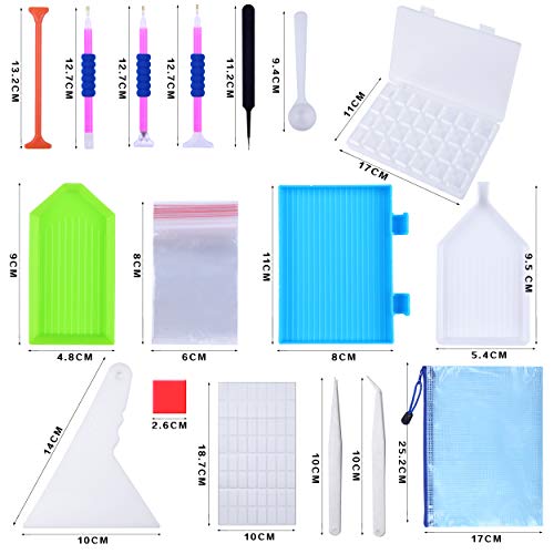 Diamond Painting Kit Completo, Kit Diamond Painting Herramientas Accesorios DIY 5D Diamond Painting Stitch Paint Diamond Art Kit de Pintura Dibujo Diamante 5D Kit Punto de Cruz Diamante Pack