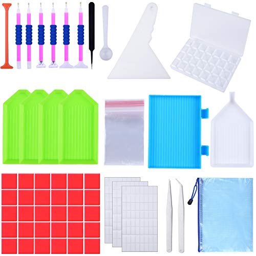 Diamond Painting Kit Completo, Kit Diamond Painting Herramientas Accesorios DIY 5D Diamond Painting Stitch Paint Diamond Art Kit de Pintura Dibujo Diamante 5D Kit Punto de Cruz Diamante Pack