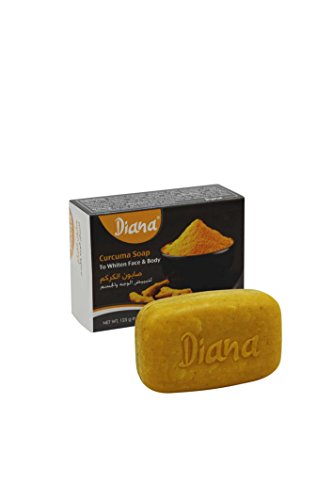Diana - Jabón de cúrcuma para rostro y cuerpo con efecto blanqueador (125 g)