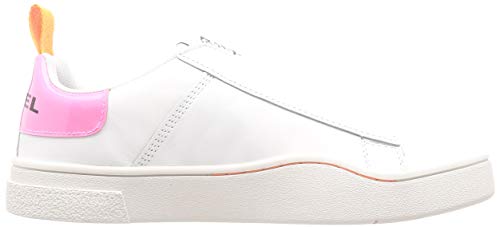Diesel S-Clever Low Lace W, Zapatillas para Mujer, Multicolor (White/Fluor Pink H7787/P0299), 40 EU