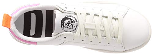 Diesel S-Clever Low Lace W, Zapatillas para Mujer, Multicolor (White/Fluor Pink H7787/P0299), 40 EU