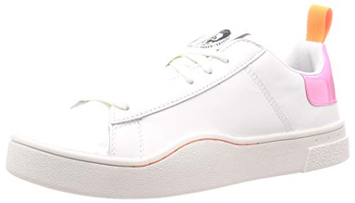 Diesel S-Clever Low Lace W, Zapatillas para Mujer, Multicolor (White/Fluor Pink H7787/P0299), 40 EU