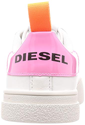 Diesel S-Clever Low Lace W, Zapatillas para Mujer, Multicolor (White/Fluor Pink H7787/P0299), 40 EU