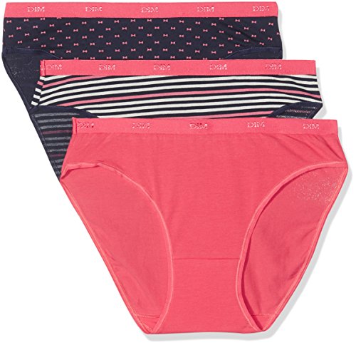 Dim Les Pockets Coton Slip X3 Braguita, Multicolor (Estampado 5MM), 44 (Tamaño del fabricante: 44/46) (Pack de 3) para Mujer