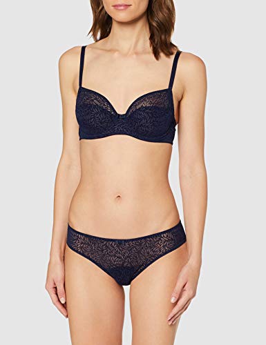 Dim Soutien-Gorge 3/4 Avec Armatures Cup Sublim Velours Sujetador con Aros, Azul (Bleu Infini 8ot), 90D para Mujer