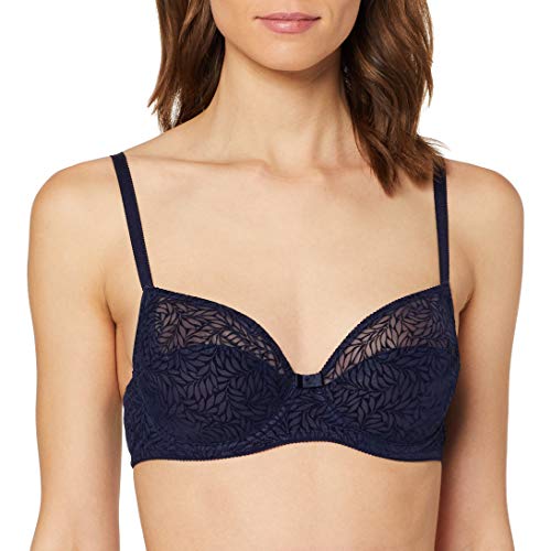 Dim Soutien-Gorge 3/4 Avec Armatures Cup Sublim Velours Sujetador con Aros, Azul (Bleu Infini 8ot), 90D para Mujer
