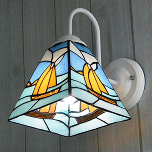 DIMPLEYA Lámpara De Pared Estilo Tiffany, Aplique De Pared con Vitrales Hotel Bar Restaurante Sala De Estar Iluminación De Pared Vintage, B