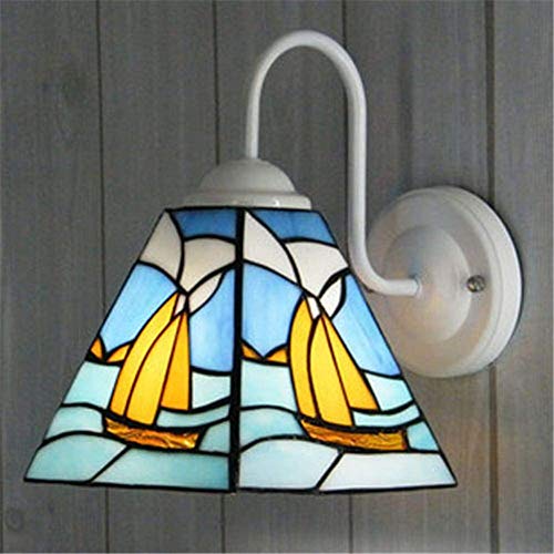 DIMPLEYA Lámpara De Pared Estilo Tiffany, Aplique De Pared con Vitrales Hotel Bar Restaurante Sala De Estar Iluminación De Pared Vintage, B