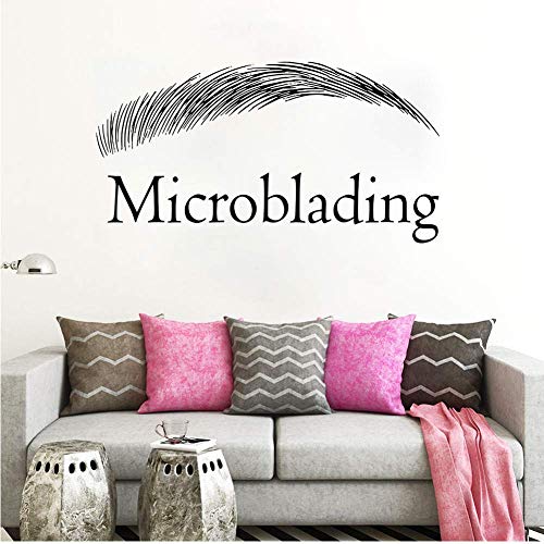 Diseño De Cejas Microblading Vinilo Pared Calcomanía Salón De Belleza Decoración Ceja Ventana Extraíble 42 * 79Cm