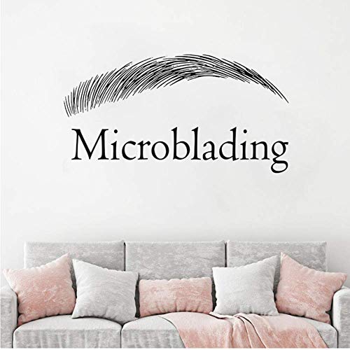 Diseño De Cejas Microblading Vinilo Pared Calcomanía Salón De Belleza Decoración Ceja Ventana Extraíble 42 * 79Cm