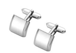 Diseño elegante Gemelos plateado cuadrado curvado mate brillante + xidan Silberbox