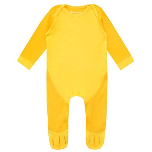 Disney Conjunto de Pijama Entera y Gorro para Niños Bebés El Rey león Amarillo 6-9 Meses