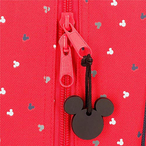 Disney Estuche Happy Mickey Tres Compartimentos Rojo