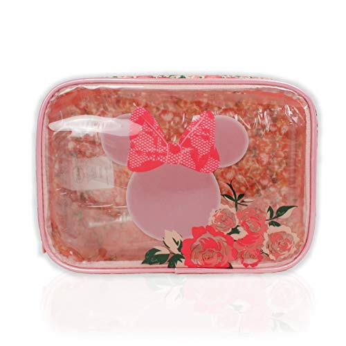 Disney Minnie Mouse - Neceser de maquillaje, diseño floral, color rosa
