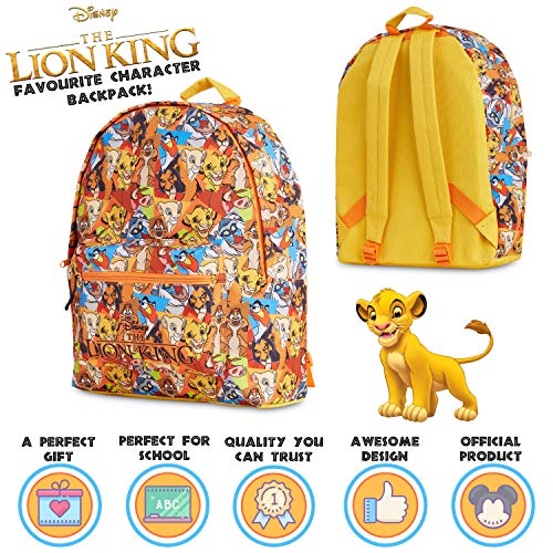 Disney Mochilas Escolares de El Rey Leon, Material Escolar para Niños, Mochila Infantil de Gran Capacidad para Colegio Viajes, Regalos Originales para Niños y Adolescentes