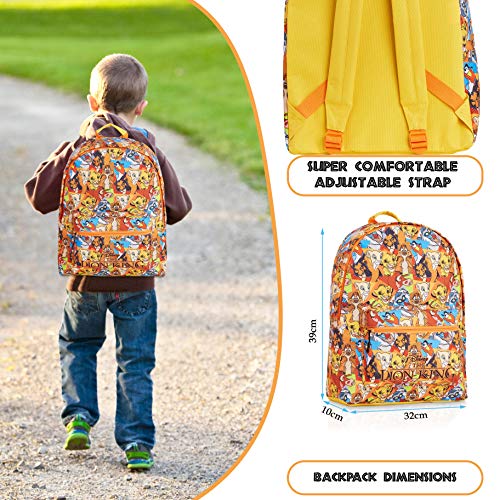 Disney Mochilas Escolares de El Rey Leon, Material Escolar para Niños, Mochila Infantil de Gran Capacidad para Colegio Viajes, Regalos Originales para Niños y Adolescentes