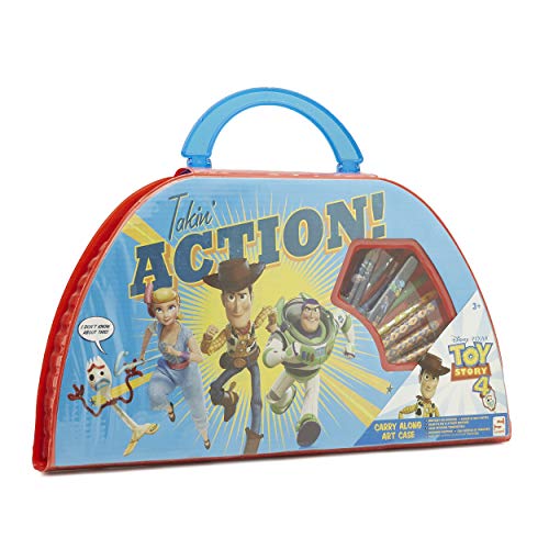 Disney Toy Story 4 Estuche De Arte Infantil Pixar | Maletín De Colores para Niños | Material Escolar Bonito con Woody, Buzz Lightyear, Forky Y Bo Peep | Accesorios para El Colegio para Niñas