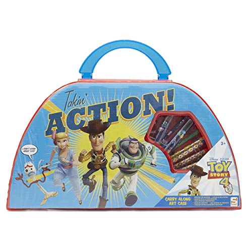 Disney Toy Story 4 Estuche De Arte Infantil Pixar | Maletín De Colores para Niños | Material Escolar Bonito con Woody, Buzz Lightyear, Forky Y Bo Peep | Accesorios para El Colegio para Niñas