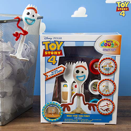 Disney Toy Story 4 Haz Tu Propio Estilo con Escena | Juego De Manualidades con 3 Tipos De Plastilina, Modelo De Tenedor Y Accesorios | Actividades De Forky para Niños | Juguete Creativo