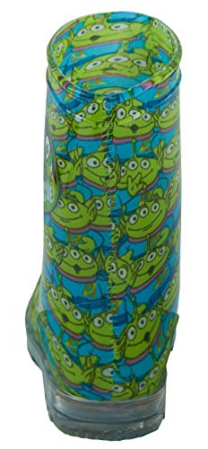 Disney Toy Story Light Up Wellington Botas Niños Buzz Aliens Lluvia Nieve Luces intermitentes Unisex Wellies, color Verde, talla 27 EU