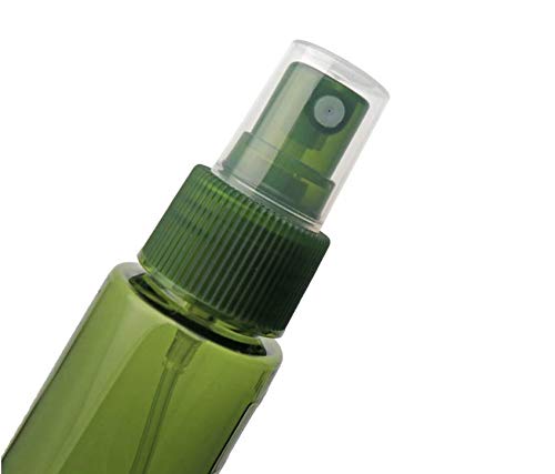 Dispensador de spray Botellas Verde Vacío Fina fina Conjunto de botella de viaje de plástico Pequeños envases de líquido recargables con embudos de 1 piezas y etiquetas de 4 piezas (juego de 6 piezas)