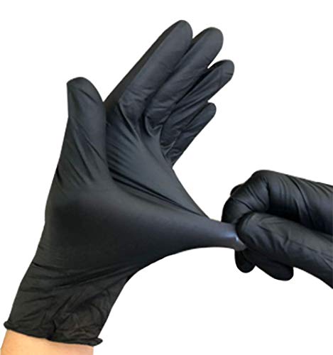 Disposable Black Nitrile Glove Oil-Resistant Acid And Alkali Resistant Tattoo Manicure Hair Dressing Labor Safety Industrial Garage Gloves 100 Pcs