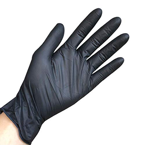 Disposable Black Nitrile Glove Oil-Resistant Acid And Alkali Resistant Tattoo Manicure Hair Dressing Labor Safety Industrial Garage Gloves 100 Pcs