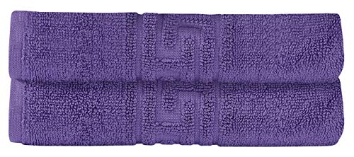 Divine Textiles - Juego de toallas (8 piezas, 100% algodón egipcio, 600 g/m², 2 toallas de baño, 2 toallas de mano, 4 toallas), color morado