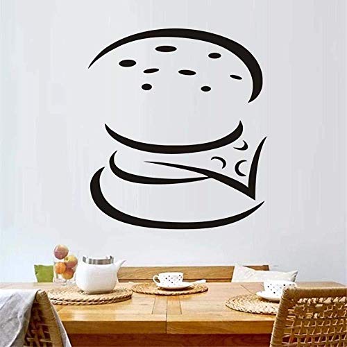 DIY Burger Kitchen Wall Sticker Home Decor Vinyl Art Mural Wall Decal Restaurant Autoadhesivo extraíble 38x44cm