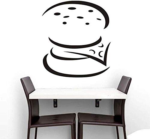 DIY Burger Kitchen Wall Sticker Home Decor Vinyl Art Mural Wall Decal Restaurant Autoadhesivo extraíble 38x44cm