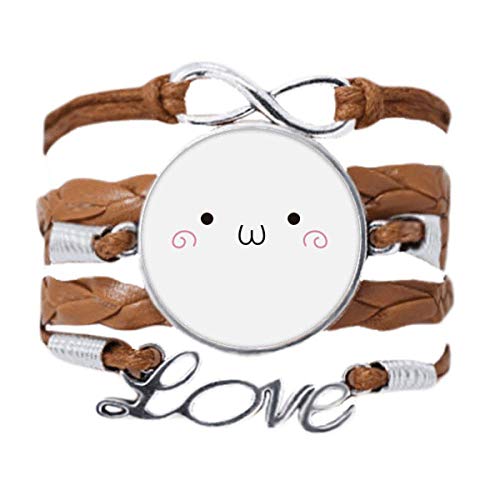 DIYthinker Face Cute Expression Art Deco Regalo Moda Pulsera Love Chain Cuerda Adorno Pulsera Regalo Pulsera Regalo