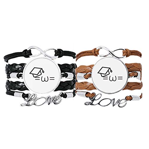 DIYthinker Face I Love Study Expression - Pulsera de piel con correa de mano