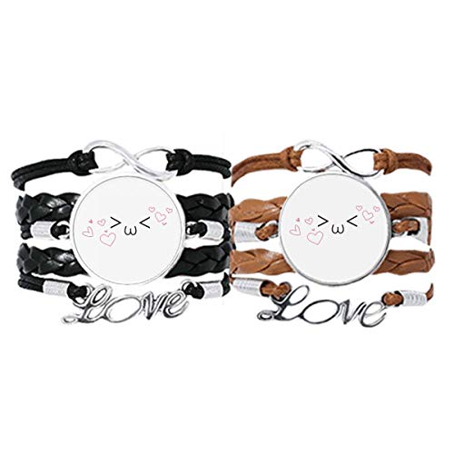 DIYthinker Face Love You Expression - Pulsera de piel con correa de mano