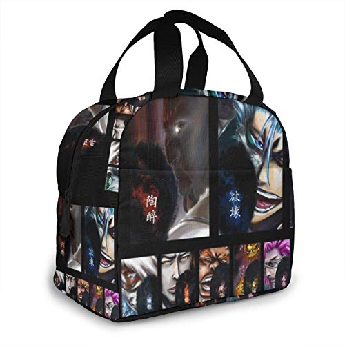 DJNGN Bleach Espada Zommari Rureaux Nnoitra Gilga Grimmjow Jaegerjaquez Bolsa de almuerzo aislada reutilizable Caja de asas más fría Preparación de comidas para hombres y mujeres Trabajo Picnic o via