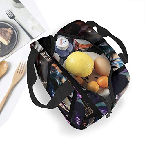 DJNGN Bleach Espada Zommari Rureaux Nnoitra Gilga Grimmjow Jaegerjaquez Bolsa de almuerzo aislada reutilizable Caja de asas más fría Preparación de comidas para hombres y mujeres Trabajo Picnic o via