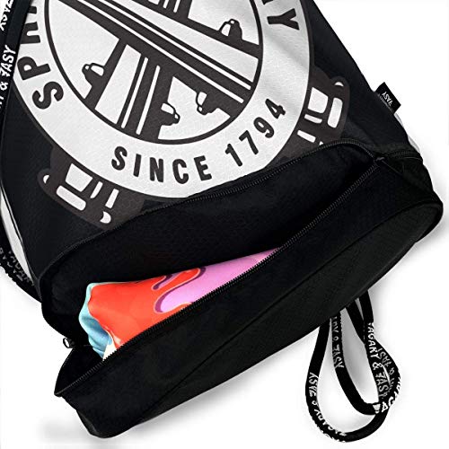 DJNGN Mochila con cordón, Bolsa Deportiva, Mochila Escolar, Mochila para Hombres, Mujeres, niños, Springfield Armory Desde 1794