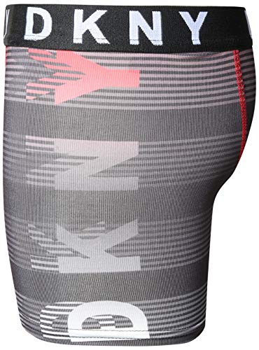 DKNY Boy\'s Active Performance Boxer Brief Underwear, (4 Pack) (Small/7-8, Red/Black)'