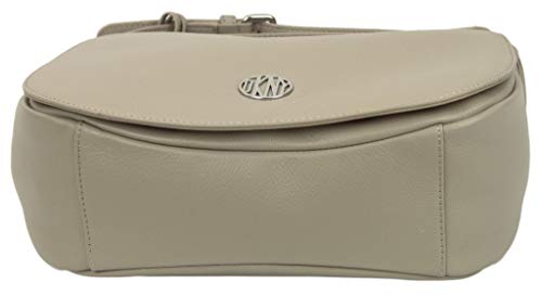 DKNY Donna Karan Bolso de hombro de cuero, color Beige, talla Medium
