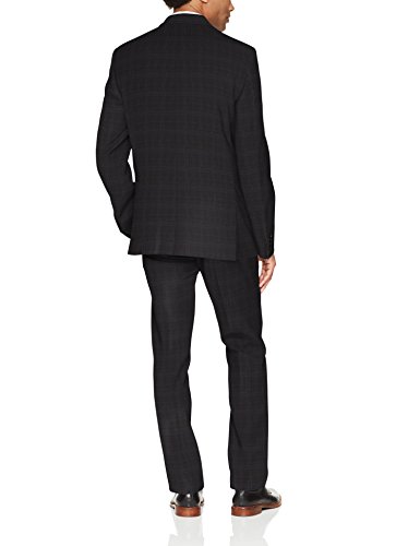 DKNY Hombre Manga Larga Juego de pantalón de traje de negocios - Gris - 48 ES regular