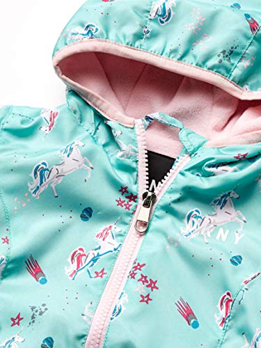 DKNY Midweight Jacket Chaqueta, Verde menta impresa, 4 años para Niñas